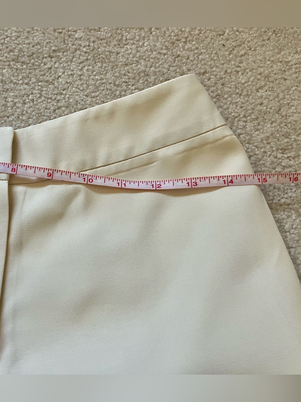 Talbots Ivory Cream Straight-Leg Silk Lined Dress Pants - Picture 6 of 8